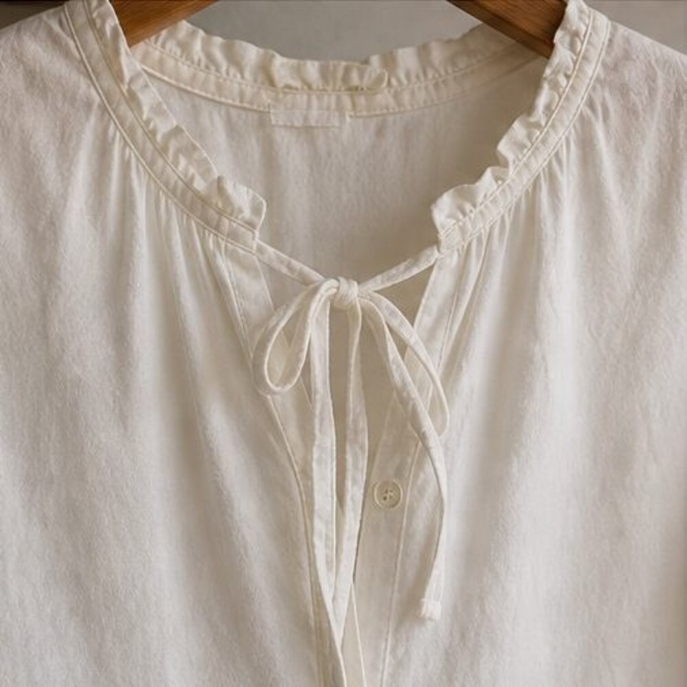 Ivory Button Blouse - Picture 4 of 6